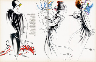 Mila Schön 1975 Antonio Lopez, Fashion Illustration