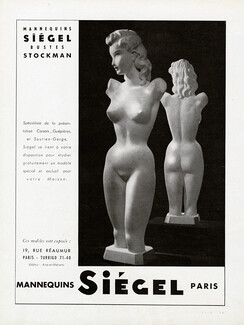 Siégel (Mannequins) 1948 Bustes Stockman
