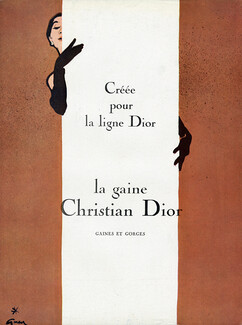 Christian Dior (Girdle) 1954 René Gruau