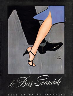 Scandale (Stockings Hosiery) 1952 René Gruau
