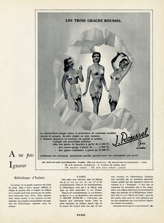 J. Roussel (Girdles) 1951 Les Trois Grâces Roussel