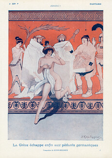 Kuhn-Régnier 1915 "La Grèce échappe aux pédants germaniques", Classical Antiquity, Nude