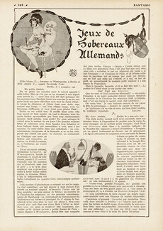 Jeux de Sobereaux Allemands, 1915 - Gerda Wegener, World War I, German, Text by Jacques Redelsperger