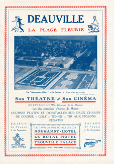 Deauville 1922 La Plage Fleurie, Normandy-Hotel, Royal Hotel