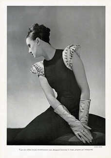 Schiaparelli 1938 "Une coiffure un peu révolutionnaire...", Photo Studio Anzon