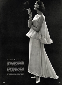 Christian Dior 1960 Evening Gown, Hurel, Bijoux Cartier, Photo Pottier