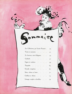 Roger Descombes 1949 Sommaire, 2 pages