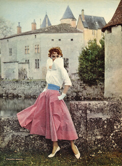 Schiaparelli 1953 Robe Trois Couleurs, Photo Kazan Chevalier