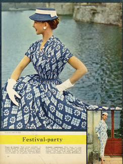 Christian Dior 1953 Summer Dress, Photo Kazan-Chevalier
