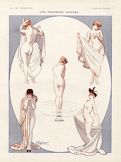 Préjelan 1920 ''Les Modernes Naïades'' Nudes