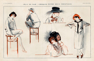 Préjelan 1919 ''Jeux de bar'' Entre deux Cocktails