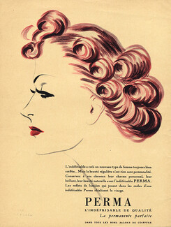 Pierre Hérault 1937 Perma, Hairstyle