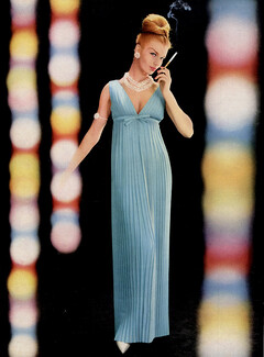 Nina Ricci 1960 Robe du soir Plissée, Photo Philippe Pottier