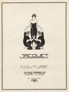 Jacquet (Couture) 1927 40 rue Marbeuf, Paris