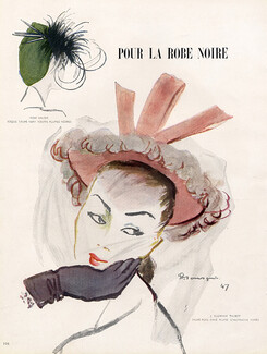 Mourgue 1947 Hats, Rose Valois & Suzanne Talbot
