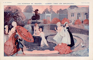 Léonnec 1919 ''Les nymphes de Trianon...'' Versailles