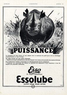 Esso 1936 Essolube, Jacques Blein, Rhinoceros