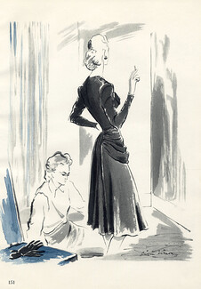 Véra Boréa 1945 Pierre Simon, Fashion Illustration