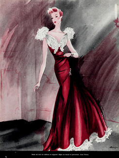 Jean Patou 1941 Bénigni, Evening Gown