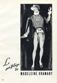 Madeleine Vramant 1946 Costume Girdle, Garters, Brénot