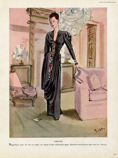 Coralie 1945 Delfau, Evening Gown