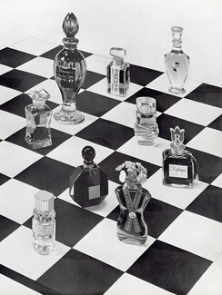 Parfums 1952 Ces échecs sont une réussite (p.2) Trésor, Diorama, Robe d'un soir, Ecusson, 9X9, Le Dandy, Repartie, Shocking, Réplique
