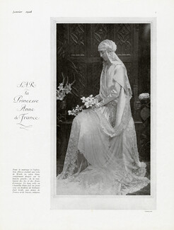 Worth 1928 Princesse Anne de France, Wedding Dress, Photo Taponier