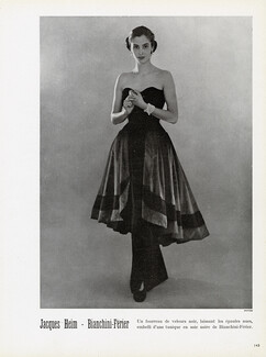 Jacques Heim 1948 Photo Philippe Pottier, Evening Gown