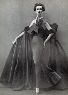 Jacques Fath 1950 Evening Dress, Photo Richard Avedon