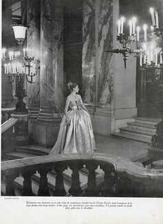 Jeanne Lanvin 1947 Evening Dress, Tissu Paret, Crinoline, Photo Savitry
