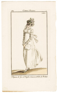 1912 Journal des Dames et des Modes Costumes Parisiens Pochoir N°1