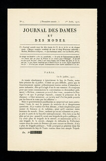 Journal des Dames et des Modes 1912 N°7, 8 pages