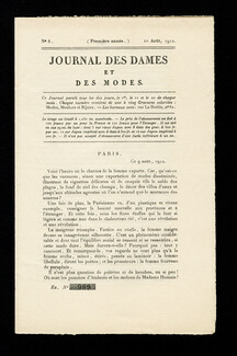 Journal des Dames et des Modes 1912 N°8, 8 pages
