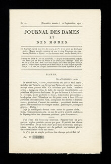 Journal des Dames et des Modes 1912 N°11, 8 pages
