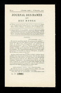 Journal des Dames et des Modes 1912 N°19, 8 pages