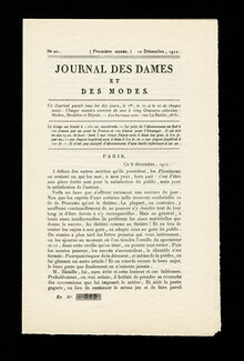 Journal des Dames et des Modes 1912 N°20, 8 pages