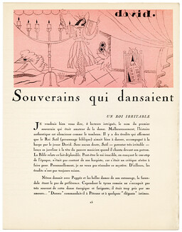 Souverains Qui Dansaient, 1923 - Charles Martin. La Gazette du Bon Ton, n°1, Text by George Cecil, 4 pages