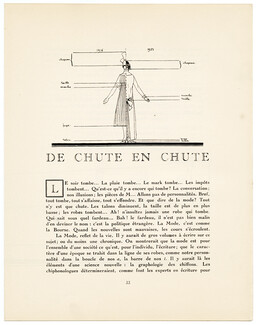 De Chute en Chute, 1923 - André Marty. La Gazette du Bon Ton, n°1, Texte par Georges Armand Masson, 4 pages