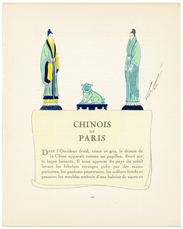 Chinois de Paris, 1923 - Erté. La Gazette du Bon Ton, n°4, Text by George Barbier, 6 pages