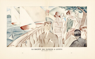 La Société des Nations à Genève, 1923 - Hubert Giron. La Gazette du Bon Ton, n°4