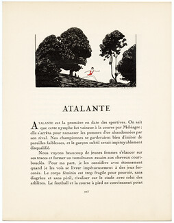 Atalante, 1924 - André Marty. La Gazette du Bon Ton, n°6, Text by George Barbier, 4 pages