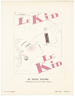 Le Jouet Favori, 1924 - Georges Lepape, Vaporisateur de sac, de Marcel Franck, Le Kid. La Gazette du Bon Ton, n°6 — Planche 32