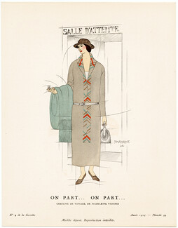 On Part... On Part..., 1924 - Thayaht, Costume de voyage, de Madeleine Vionnet. La Gazette du Bon Ton, n°9 — Planche 49