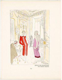 Défilé de Collection, 1924 - Roger Chastel, Fashion Show. La Gazette du Bon Ton, n°9