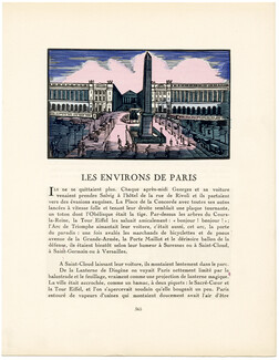 Les Environs de Paris, 1924 - Galanis, Place de la Concorde. La Gazette du Bon Ton, n°10, Texte par M. Saint-Maurice, 4 pages