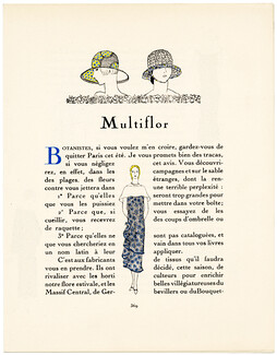 Multiflor, 1924 - Helen Smith, Tissus de Ducharne. La Gazette du Bon Ton, n°10, Text by Georges-Armand Masson, 4 pages