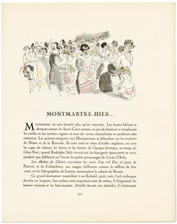 Montmartre-Hier, 1924 - Chas Laborde, Le Moulin Rouge. La Gazette du Bon Ton, n°10, Text by George Barbier, 4 pages
