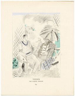 Tennis, 1924 - Jacques Demachy. La Gazette du Bon Ton, n°10