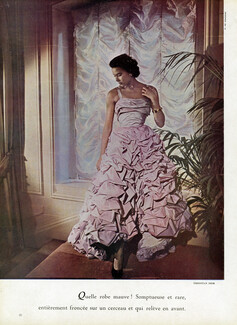 Christian Dior 1948 Robe Mauve, Evening Gown, Photo Hubert de Segonzac