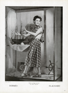 Hermès 1949 Vitrine, Robe de plage, Flachard, Shop Window, Photo Kalinine